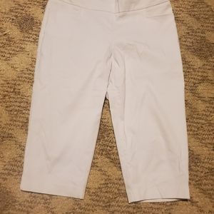 White stretch cropped